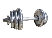 Single-handed loading dumbbell, chrome 12 kg