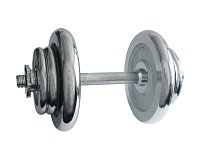 Loading dumbbell one-handed, chrome 17 kg