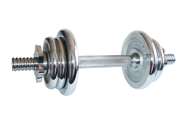 One-hand chrome-plated loading dumbbell 5,5 kg