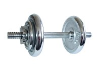 Single-handed loading dumbbell 8,5 kg - chrome-plated discs