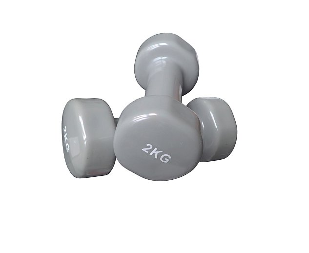 One-handed vinyl dumbbells 2 x 2kg