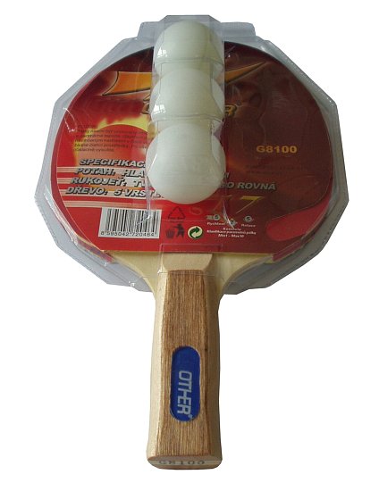 Table tennis bat 2-star with balls