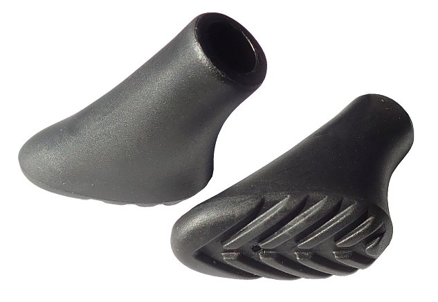 Rubber end caps for trekking poles - boots oval