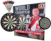 HARROWS Family Dart Game - set of target and 6 darts