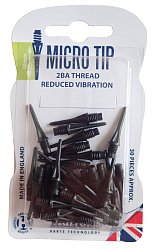 HARROWS Micro arrowheads 30 pcs in blister pack - black