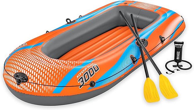 Inflatable three-seater boat KONDOR 3000 with accessories