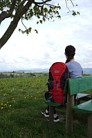 Backpack Mountains 50 L for hiking red