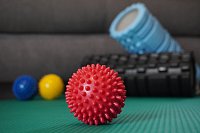 Massage ball diameter 7,5 cm red