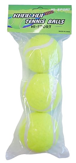 Tennis balls for free play - 3 pcs in bag