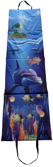 Folding beach lounger - nice print underwater world