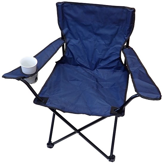 Lightweight folding chair dark blue