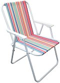 Folding camping chair with coloured cover