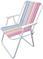 Folding camping chair with coloured cover