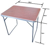 Folding camping table