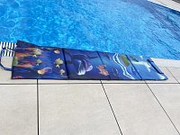 Folding beach lounger - nice print underwater world