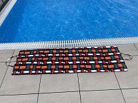 Folding beach lounger large