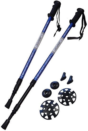 Trekking poles - 1 pair with accessories