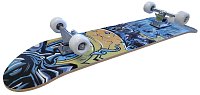 Sports skateboard with alu chassis blue