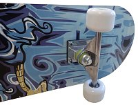 Sports skateboard with alu chassis blue