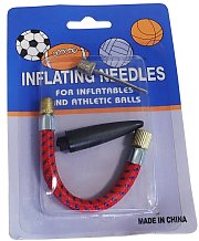 Hose with needle for inflating balls