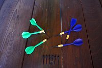 Soft target 45cm - 6 pcs of darts with plastic tips