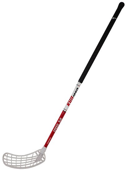 Floorball hockey stick FREEZ SPEED 32 white-red 100 cm round MB left