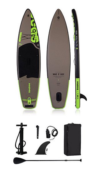 Paddleboard 335x81x15 cm with accessories grey and black