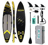 Paddleboard 350x84x15 cm with accessories black and yellow