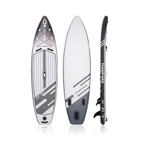 Paddleboard 335x86x15 cm with accessories white and grey